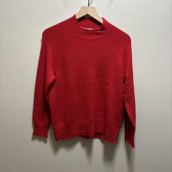 J.Crew‎ Rollneck Sweater Women's XXS Red Maroon Wool Alpaca Supersoft BD613 NWT - Picture 1 of 16